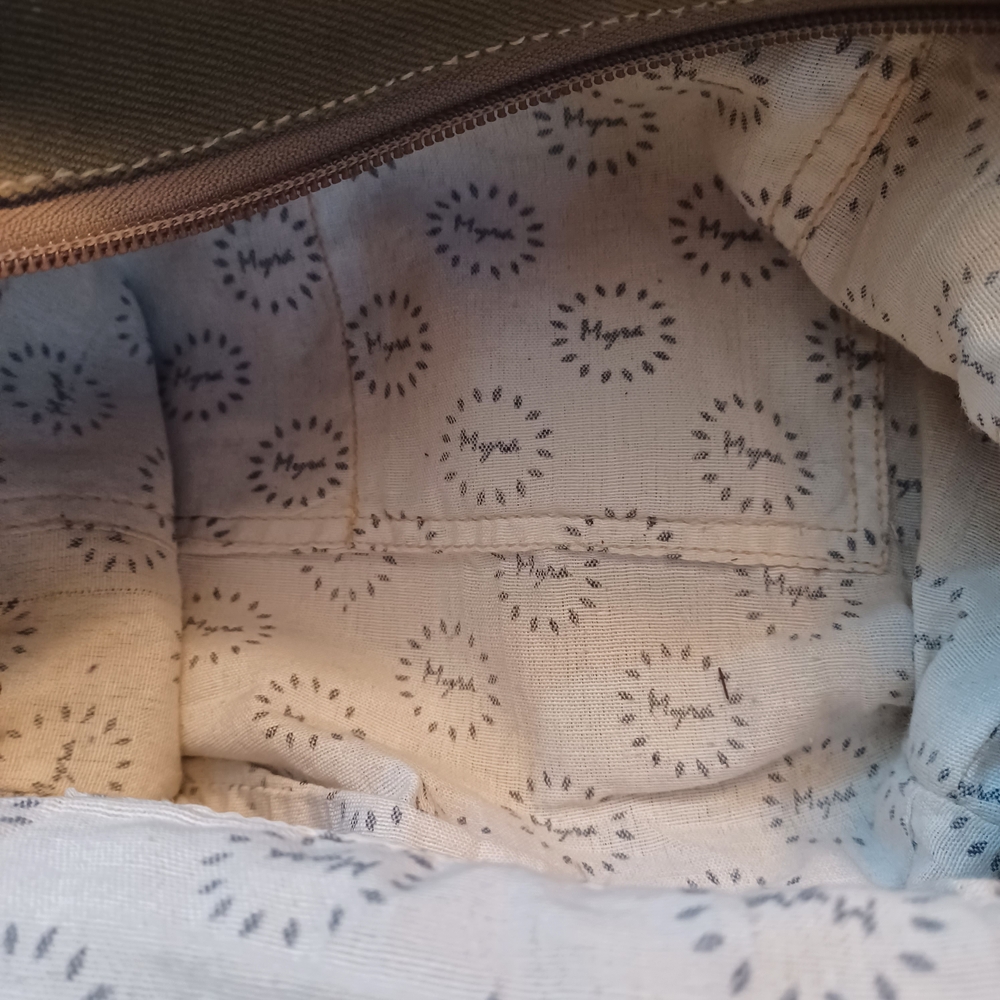 Myra Bag Patchwork Canvas And Leather Shoulder Bag - image 5